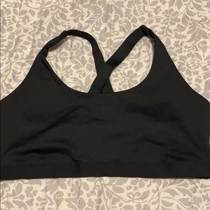 Black gym bra